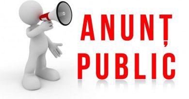 ANUNŢ PUBLIC