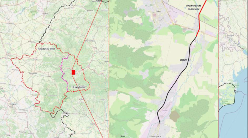 Şoseaua Hunedoara-Sântuhalm, modernizată la standardul TransRegio pentru conexiune directă cu A1